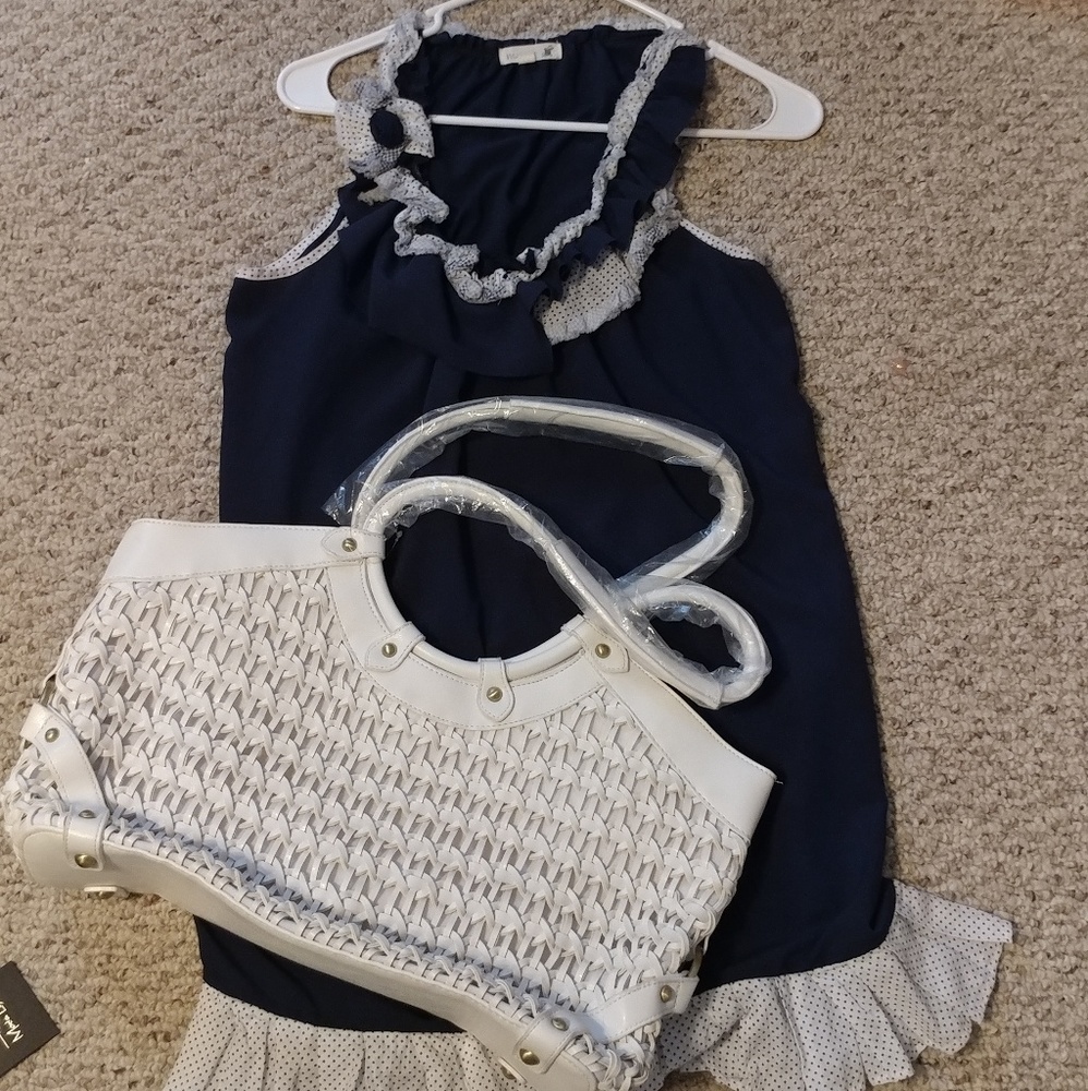 Blue & White Swing Dress